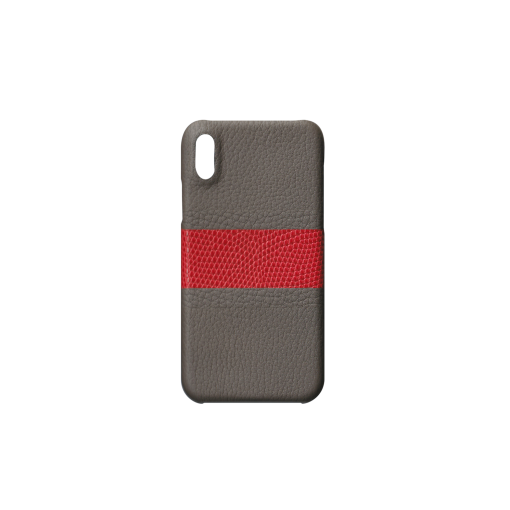 iPhone XXS Case RC Block<br>French Crisp CalfLizard<br>TitaniumRed