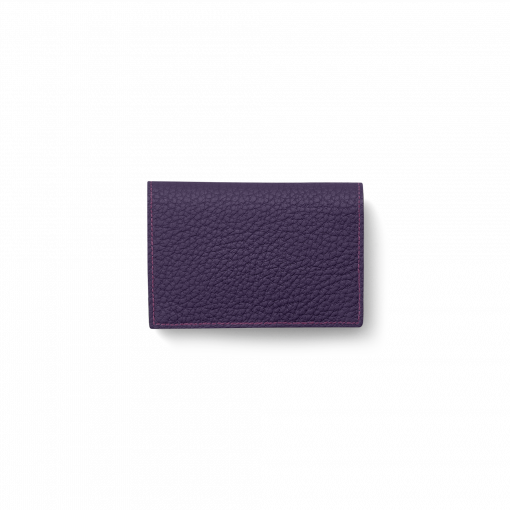 Business Card Pouch Magnet<br>German Shrunken CalfLamb<br>VioletGrey