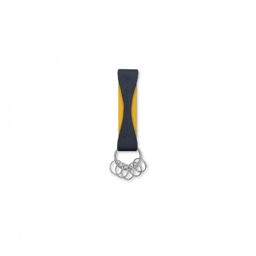 Key Holder2<br>German Shrunken CalfLamb<br>Nv.BlueYellow
